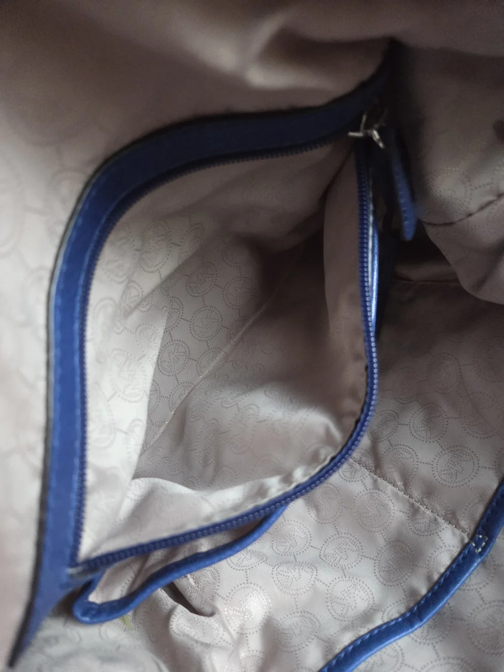 Michael Kors Blue Bedford Belted Medium Satchel
